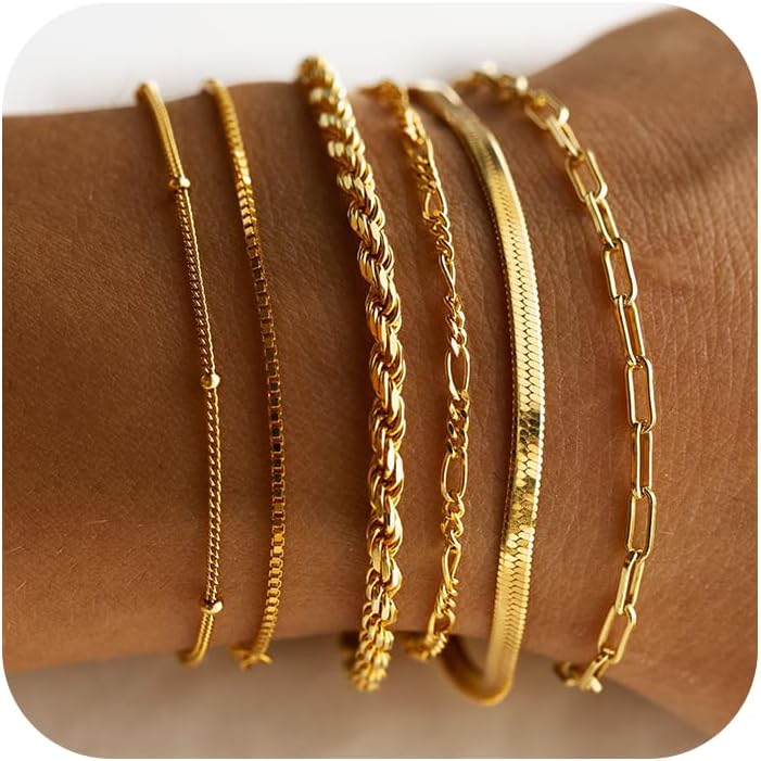 Dainty Gold Bracelet Set™